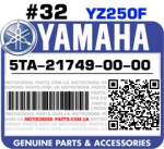 5TA-21749-00-00 YAMAHA YZ250F