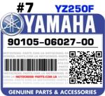 90105-06027-00 YAMAHA YZ250F