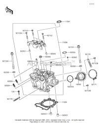 ГОЛОВКА ЦИЛИНДРА KX250F 2019