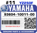 93604-10011-00 YAMAHA YZ250F