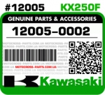 12005-0002 KAWASAKI KX250F