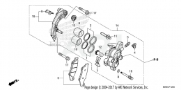 ПЕРЕДНИЙ ТОРМОЗНОЙ СУППОРТ CRF450R 2021