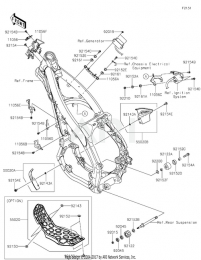 КРЕПЛЕНИЯ ДЛЯ РАМЫ KX250F 2020