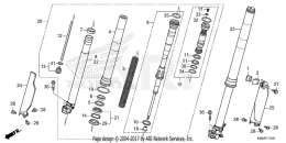 ПЕРЕДНЯЯ ВИЛКА CRF250R 2022