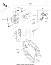 ПЕРЕДНИЙ ТОРМОЗНОЙ СУППОРТ KX250F 2020