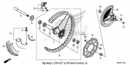 ПЕРЕДНЕЕ КОЛЕСО CRF450R 2020