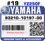 93210-10197-00 YAMAHA YZ250F