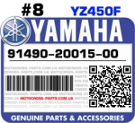 91490-20015-00 YAMAHA YZ450F