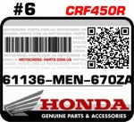 61136-MEN-670ZA HONDA CRF450R