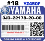 3JD-22178-20-00 YAMAHA YZ450F