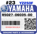 95027-06035-00 YAMAHA YZ250F