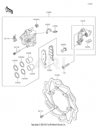 ПЕРЕДНИЙ ТОРМОЗНОЙ СУППОРТ KX450F 2020