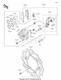 ПЕРЕДНИЙ ТОРМОЗНОЙ СУППОРТ KX250F 2022