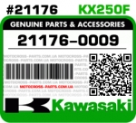 21176-0009 KAWASAKI KX250F