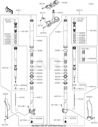 ПЕРЕДНЯЯ ВИЛКА KX450F 2021