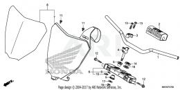 ПЕРЕДНИЙ НОМЕР + РУЛЬ CRF450R 2020