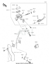 ПЕРЕДНИЙ ТОРМОЗНОЙ ЦИЛИНДР KX450F 2021