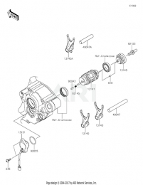 МЕХАНИЗМ ПЕРЕКЛЮЧЕНИЯ СКОРОСТЕЙ KX250F 2020