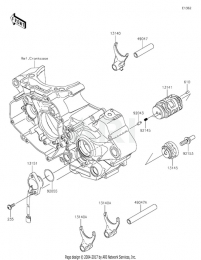 МЕХАНИЗМ ПЕР-НИЯ СКОРОСТЕЙ KX450F 2020