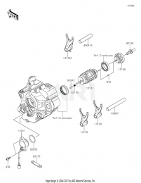 МЕХАНИЗМ ПЕРЕКЛЮЧЕНИЯ СКОРОСТЕЙ KX250F 2022