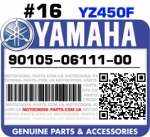 90105-06111-00 YAMAHA YZ450F