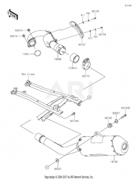 ВЫХЛОПНАЯ СИСТЕМА KX250F 2022