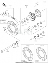 СТУПИЦА ЗАДНЕГО КОЛЕСА KX250F 2021