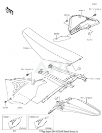 СИДЕНЬЕ+БОКОВИНЫ KX250F 2022