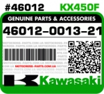 46012-0013-21 KAWASAKI KX250F