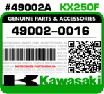 49002-0016 KAWASAKI KX250F