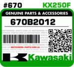 670B2012 KAWASAKI KX250F