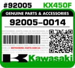 92005-0014 KAWASAKI KX450F