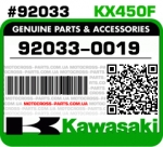 92033-0019 KAWASAKI KX450F