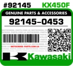 92145-0453 KAWASAKI KX450F