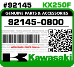 92145-0800 KAWASAKI KX250F