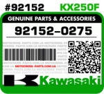 92152-0275 KAWASAKI KX250F