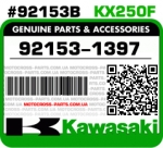 92153-1397 KAWASAKI KX250F