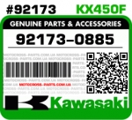 92173-0885 KAWASAKI KX450F