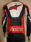 Футболка ALPINESTARS WHITE RED BLACK #3 ― MOTOCROSS-PARTS.COM.UA